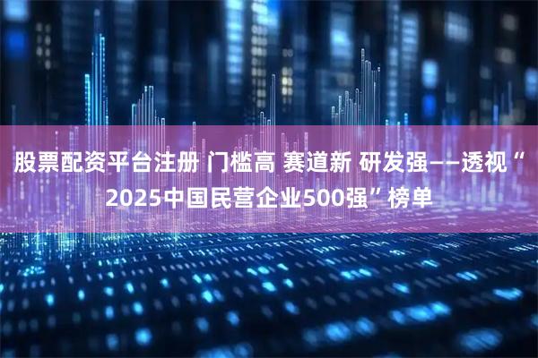 股票配资平台注册 门槛高 赛道新 研发强——透视“2025中国民营企业500强”榜单