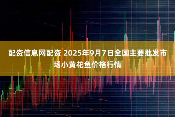 配资信息网配资 2025年9月7日全国主要批发市场小黄花鱼价格行情